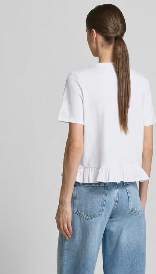 Tom Tailor Denim relaxed fit T-shirt met volants