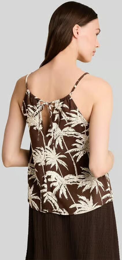 Tom Tailor Denim relaxed fit top van pure viscose met bindceintuur - Foto 2