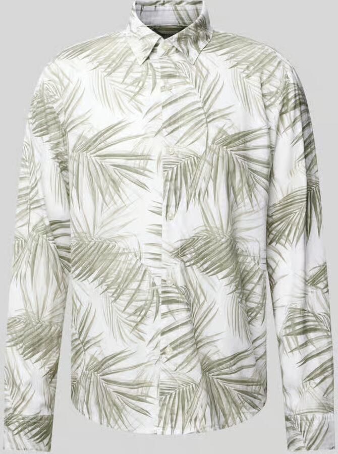 Tom Tailor Denim Relaxed fit vrijetijdsoverhemd van een mix van viscose en linnen - Foto 3