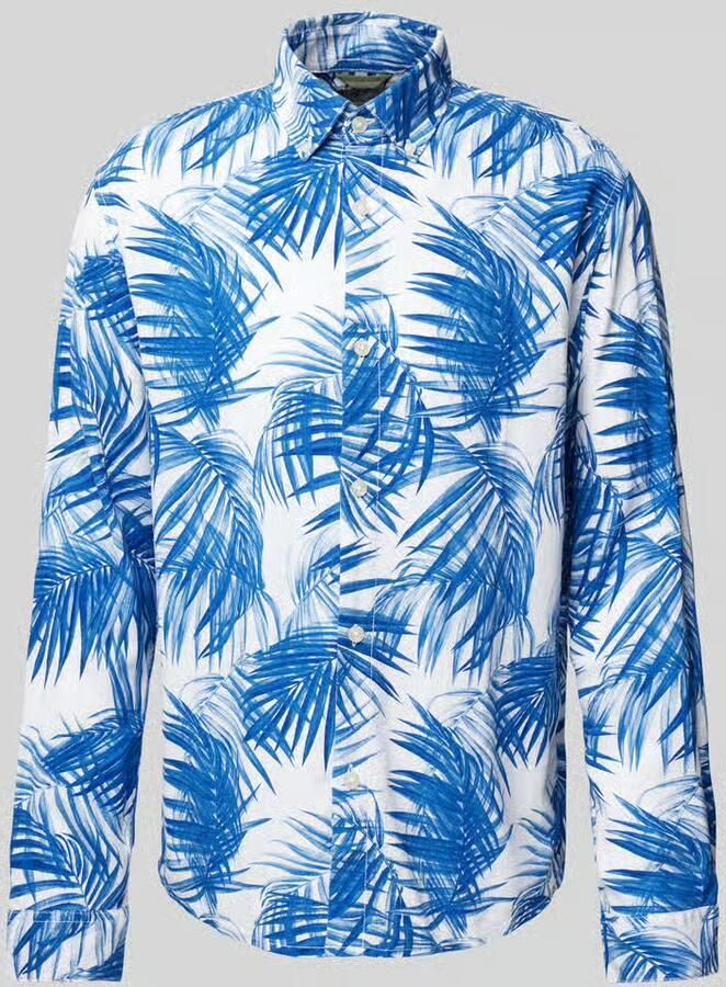 Tom Tailor Denim Relaxed fit vrijetijdsoverhemd van een mix van viscose en linnen - Foto 3