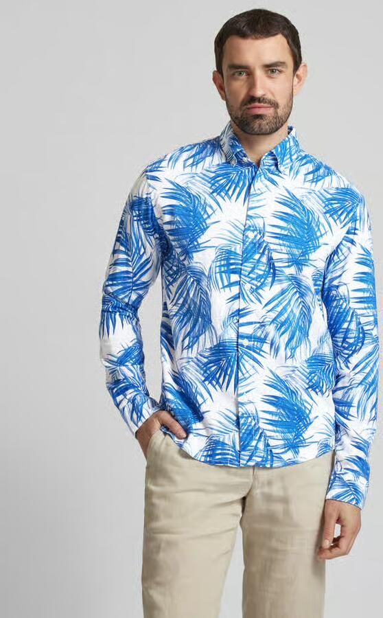 Tom Tailor Denim Relaxed fit vrijetijdsoverhemd van een mix van viscose en linnen - Foto 4