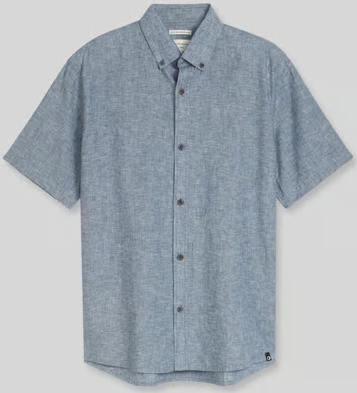 Tom Tailor Denim relaxed fit vrijetijdsoverhemd van mix van katoen en linnen - Foto 2