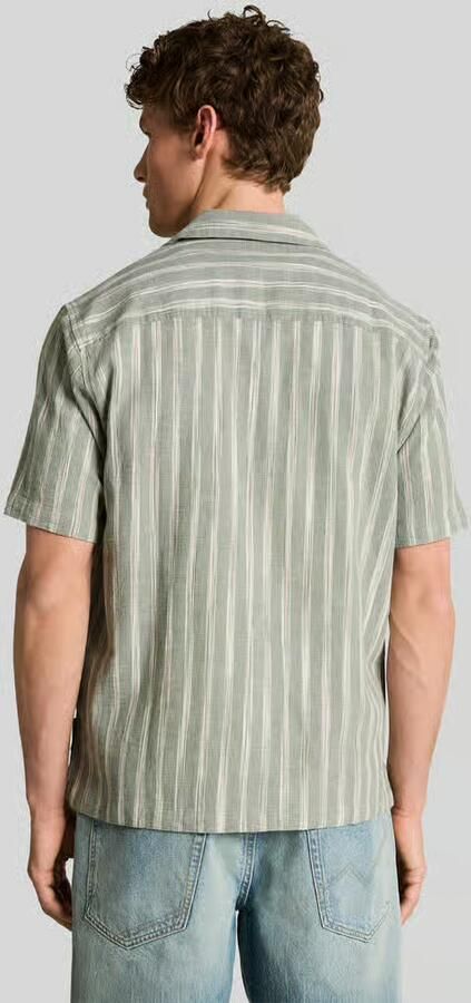Tom Tailor Denim relaxed fit vrijetijdsoverhemd van mix van katoen und linnen