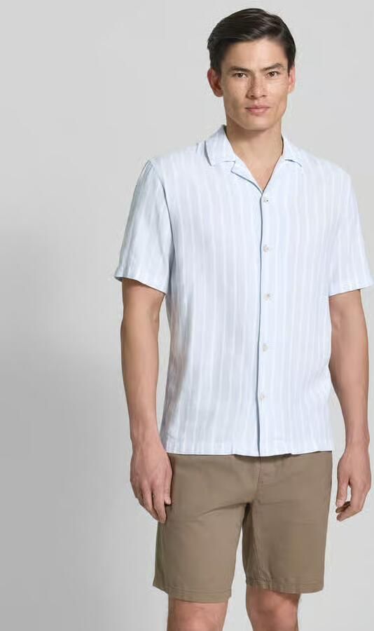 Tom Tailor Denim relaxed fit vrijetijdsoverhemd van mix van viscose en linnen - Foto 4