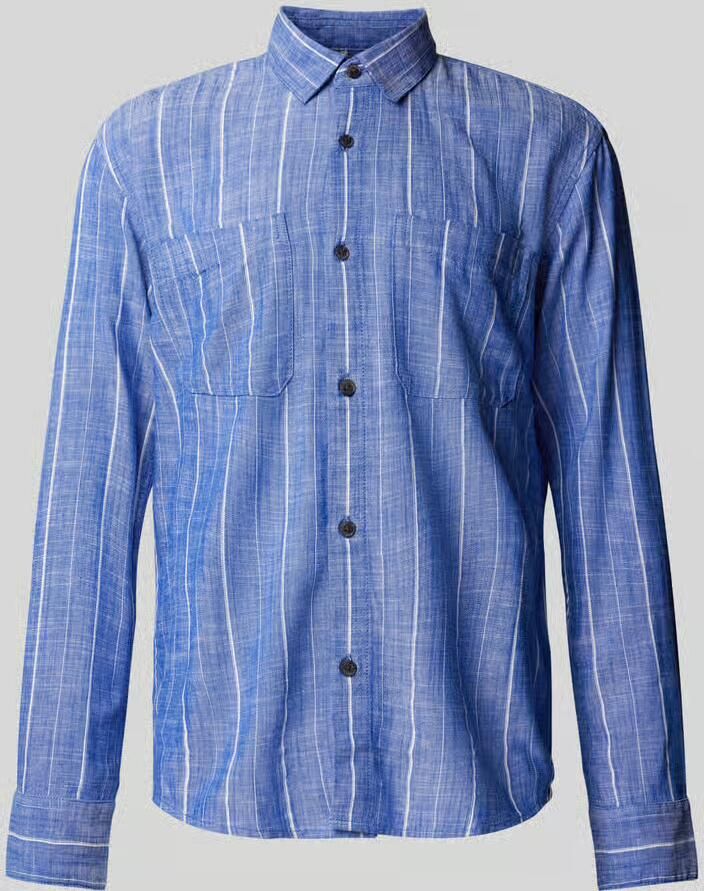 Tom Tailor Denim Relaxed fit vrijetijdsoverhemd van viscosemix met linnen - Foto 2