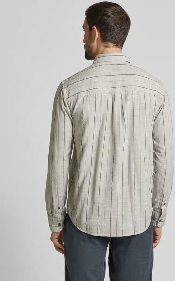 Tom Tailor Denim Relaxed fit vrijetijdsoverhemd van viscosemix met linnen