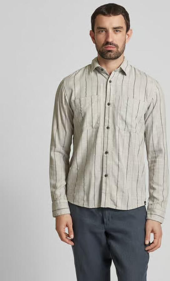 Tom Tailor Denim Relaxed fit vrijetijdsoverhemd van viscosemix met linnen - Foto 4