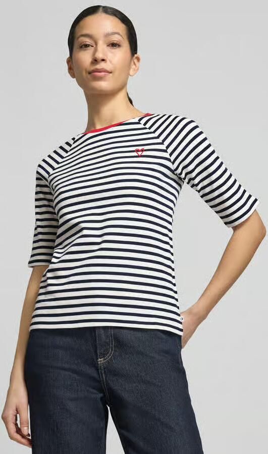 Tom Tailor Denim shaped fit T-shirt van puur katoen