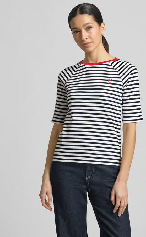 Tom Tailor Denim shaped fit T-shirt van puur katoen - Foto 2