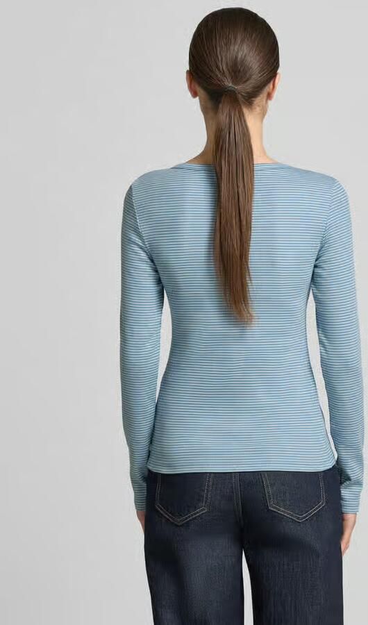 Tom Tailor Denim shirt met lange mouwen in regular fit met henley-hals - Foto 2