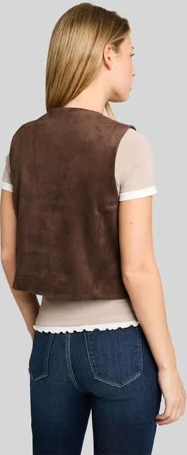 Tom Tailor Denim Slim fit bodywarmer met bindceintuur - Foto 2