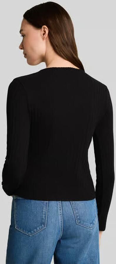 Tom Tailor Denim slim fit gebreid jack van katoenmix