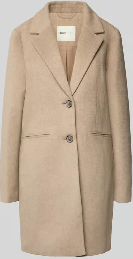 Tom Tailor Denim Slim fit lange jas met wol