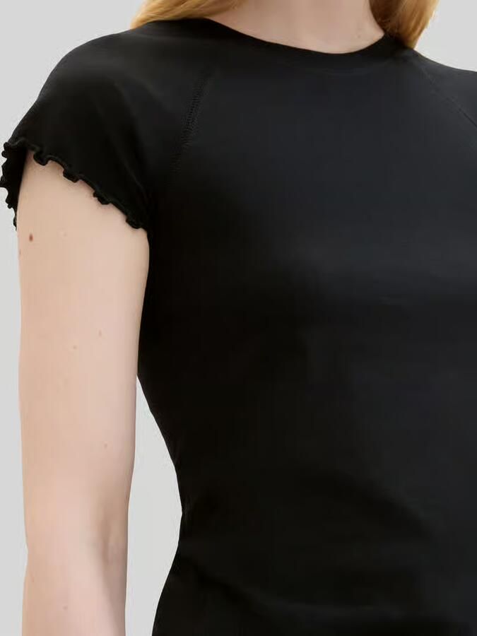 Tom Tailor Denim slim fit T-shirt van ribtricot