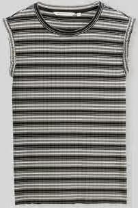 Tom Tailor Denim slim fit top in ribstructuur