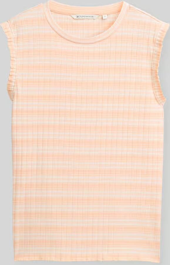 Tom Tailor Denim slim fit top in ribstructuur - Foto 2