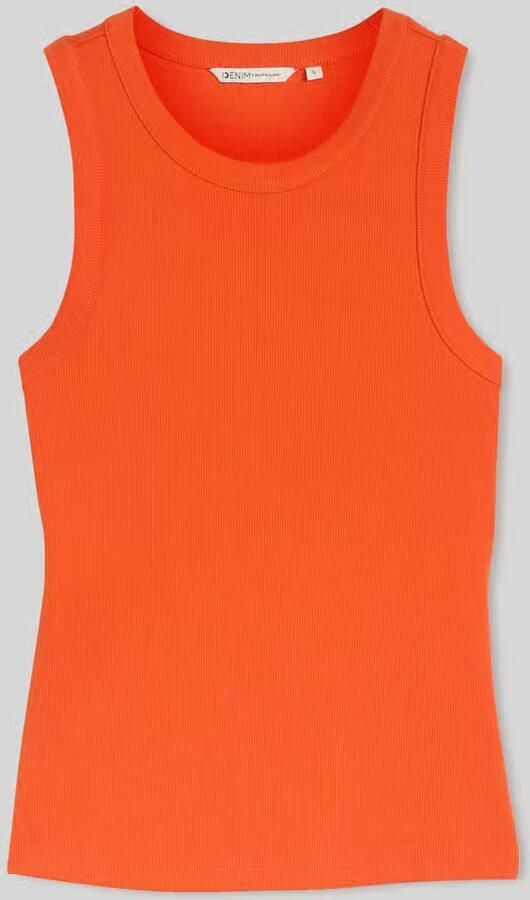 Tom Tailor Denim slim fit top in ribstructuur - Foto 2