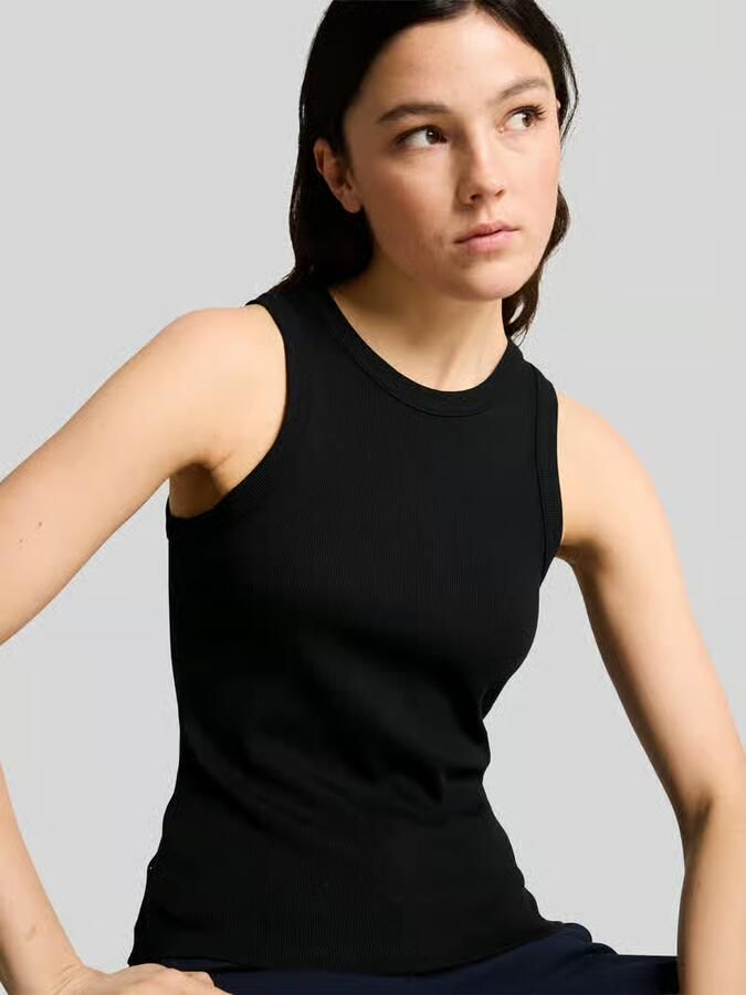 Tom Tailor Denim slim fit top in ribstructuur