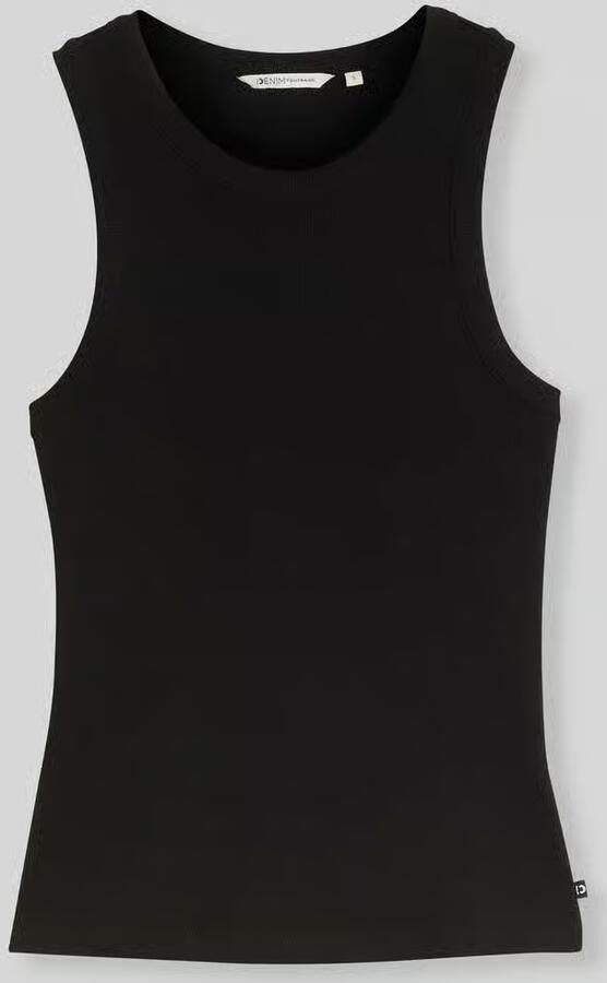 Tom Tailor Denim slim fit top in ribstructuur - Foto 2
