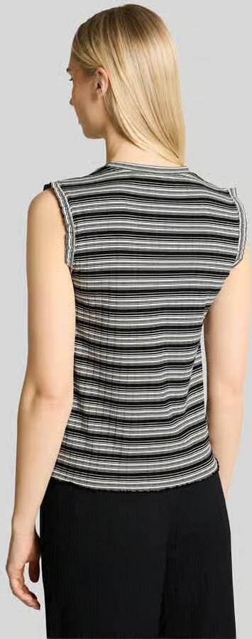 Tom Tailor Denim slim fit top in ribstructuur - Foto 3