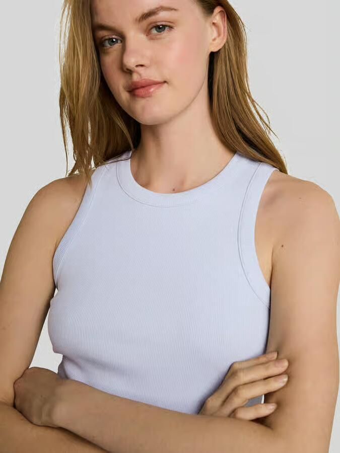 Tom Tailor Denim slim fit top van katoenmix