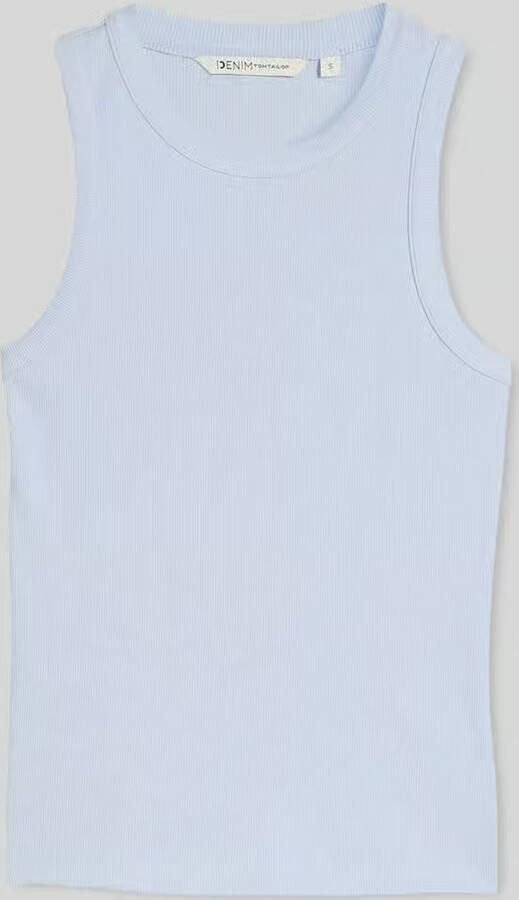 Tom Tailor Denim slim fit top van katoenmix - Foto 2