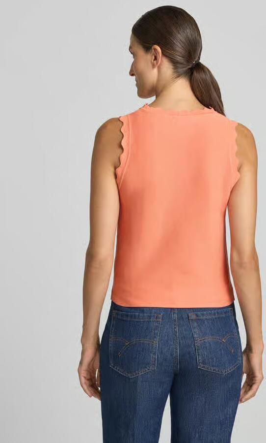 Tom Tailor Denim slim fit top van viscosemix - Foto 2