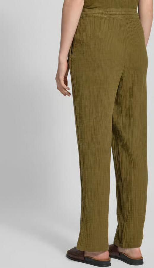Tom Tailor Denim Straight leg broek van mousseline