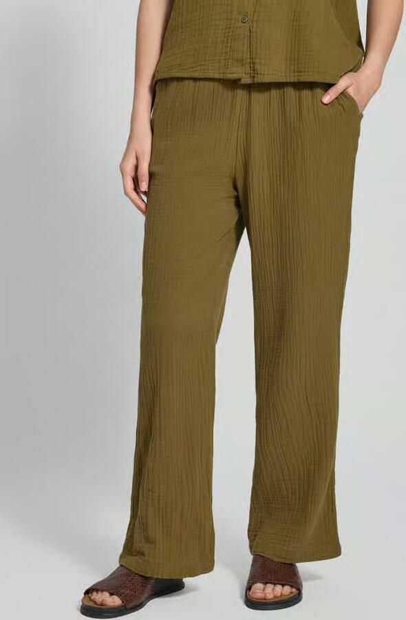 Tom Tailor Denim Straight leg broek van mousseline - Foto 2