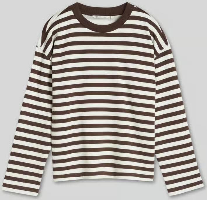 Tom Tailor Denim Sweatshirt met afgeronde zoom