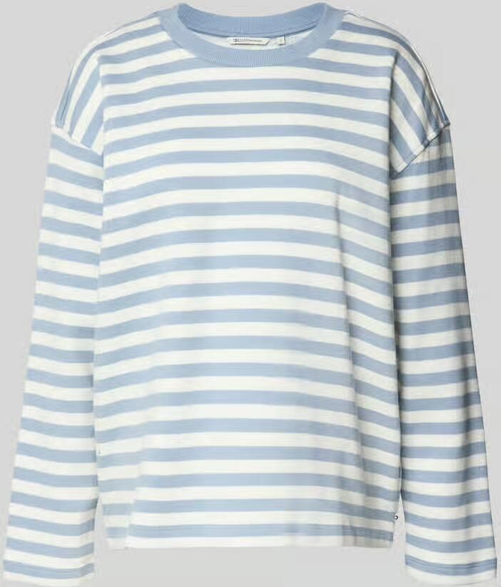 Tom Tailor Denim Regular Fit sweatshirt met afgeronde zoom