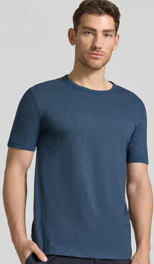 Tom Tailor Denim T-shirt met ronde hals van katoenmix