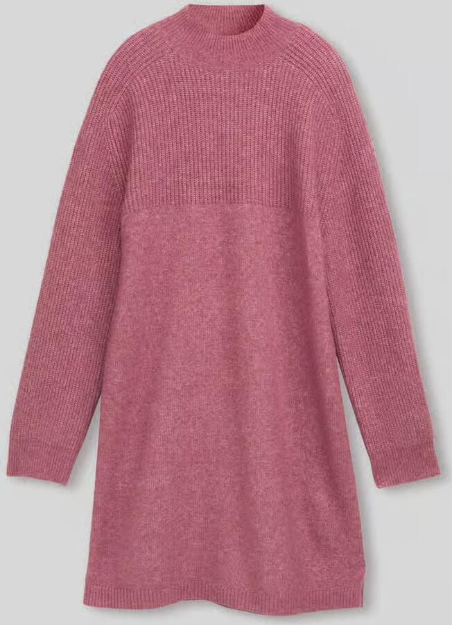 Tom Tailor Denim Tricotjurk met opstaande kraag met wol