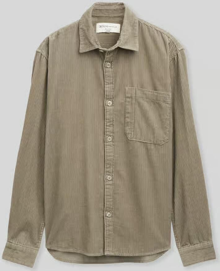 Tom Tailor Denim Vrijetijdsoverhemd van corduroy met doorlopende knoopsluiting