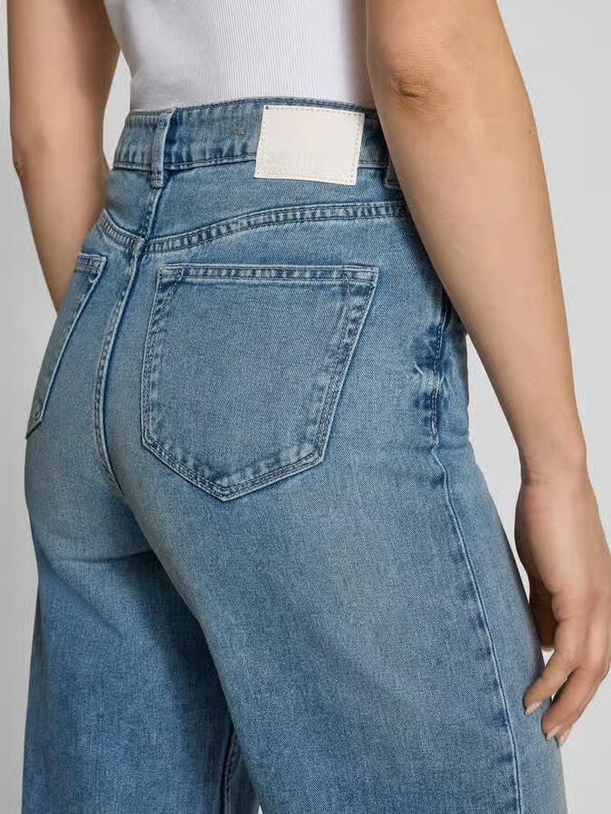 Tom Tailor Denim Wide leg jeans van zuiver katoen model 'LINOU'
