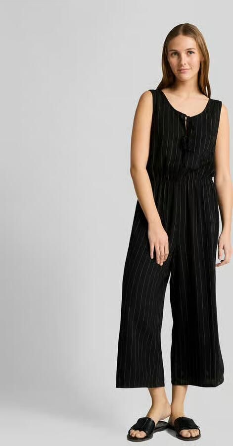 Tom Tailor Denim Wide leg jumpsuit van viscose-linnenmix - Foto 4