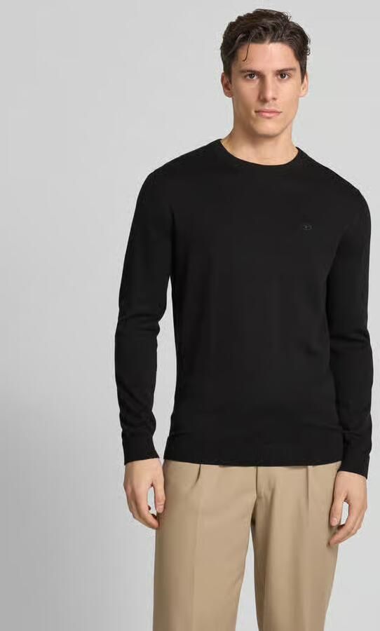 Tom Tailor Trui met ronde hals met geborduurd logo - Foto 2