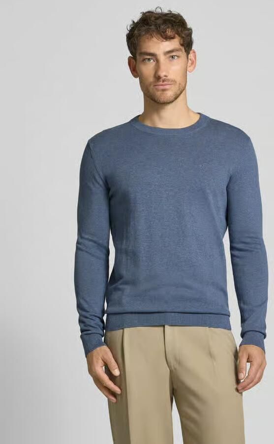 Tom Tailor Trui met ronde hals met geborduurd logo - Foto 4