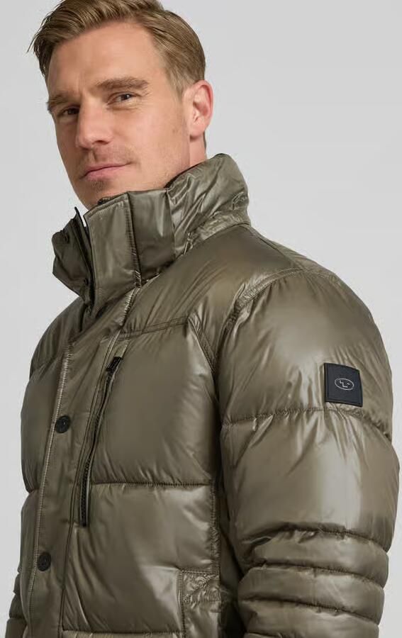 Tom Tailor Regular fit gewatteerd jack van ademend materiaal met afneembare capuchon - Foto 2