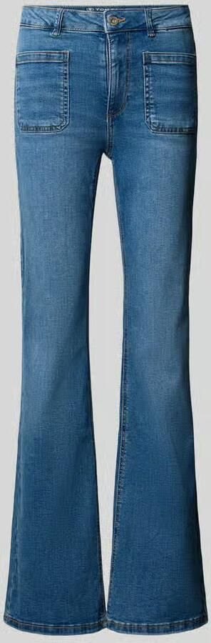Tom Tailor High waist bootcut-jeans van puur katoen