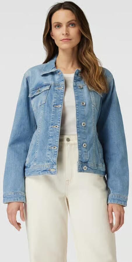 Tom Tailor Jeansjack met knoopsluiting en hemdkraag - Foto 6