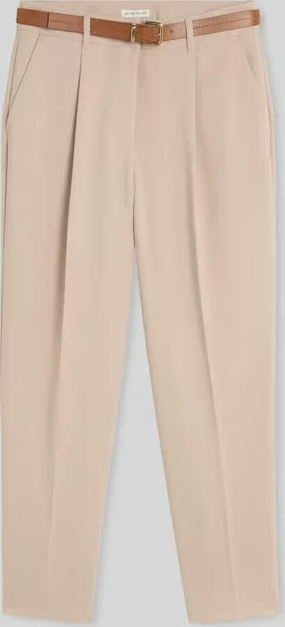 Tom Tailor kort fit broek van mix van katoen en lyocell met riem - Foto 2