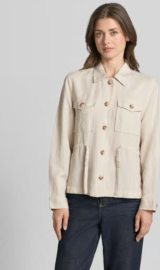 Tom Tailor Korte blazer met tailleriem van linnenmix - Foto 2