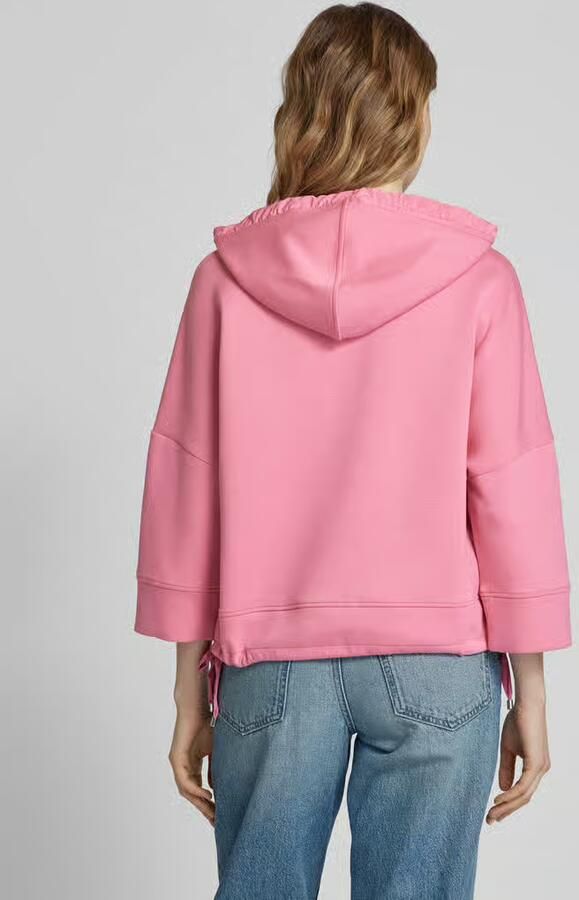Tom Tailor Korte hoodie in scuba met3 4-mouwen