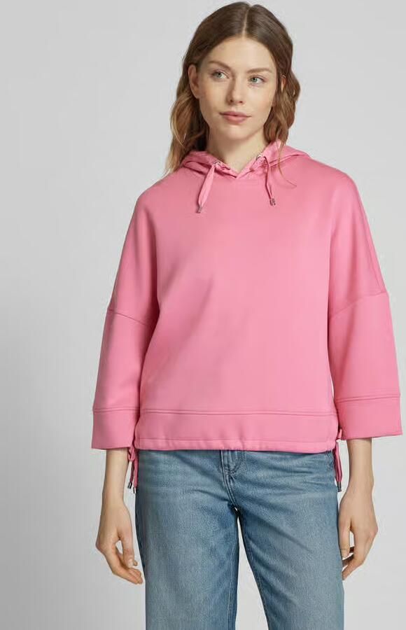 Tom Tailor Korte hoodie in scuba met3 4-mouwen - Foto 2
