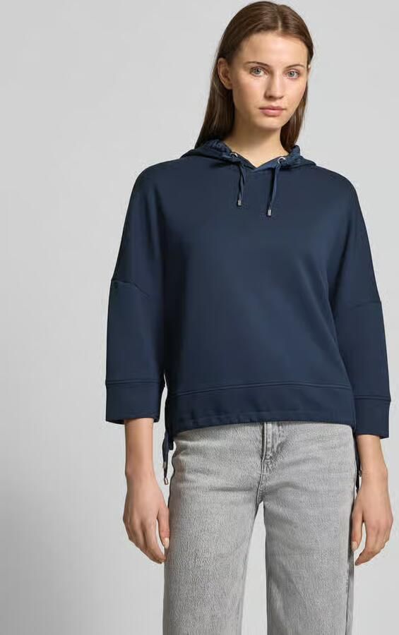 Tom Tailor Korte hoodie in scuba met3 4-mouwen