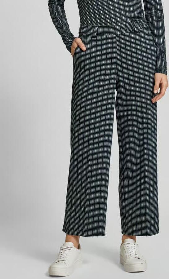 Tom Tailor Korte stoffen broek met viscose en wijde pijpen - Foto 2