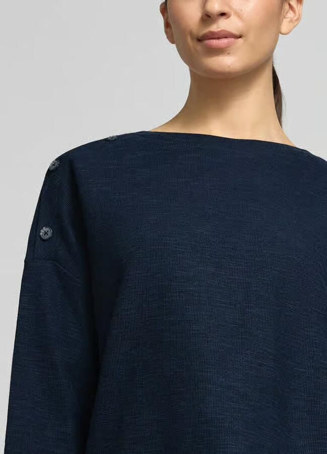 Tom Tailor loose fit 3 4-shirt van katoenmix met modal-aandeel