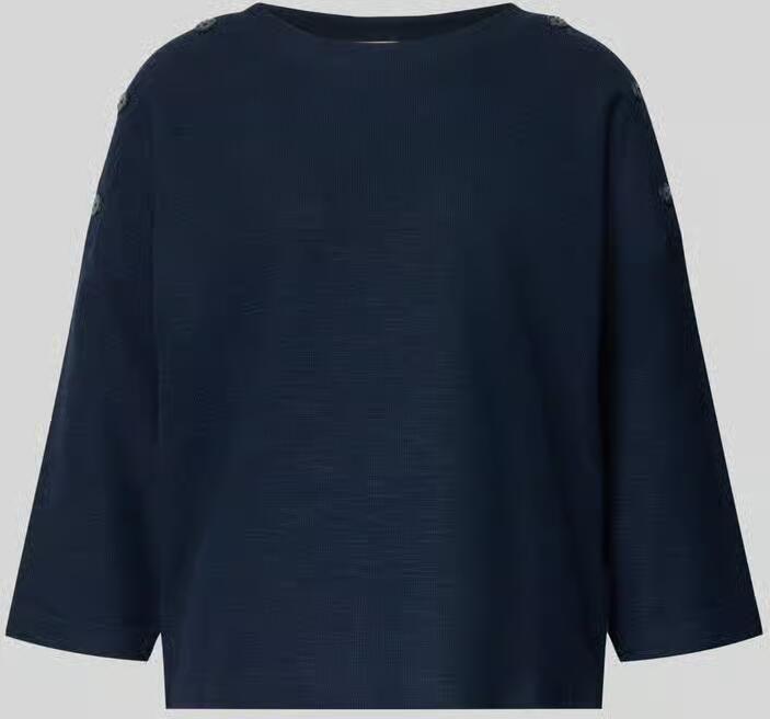 Tom Tailor loose fit 3 4-shirt van katoenmix met modal-aandeel - Foto 2