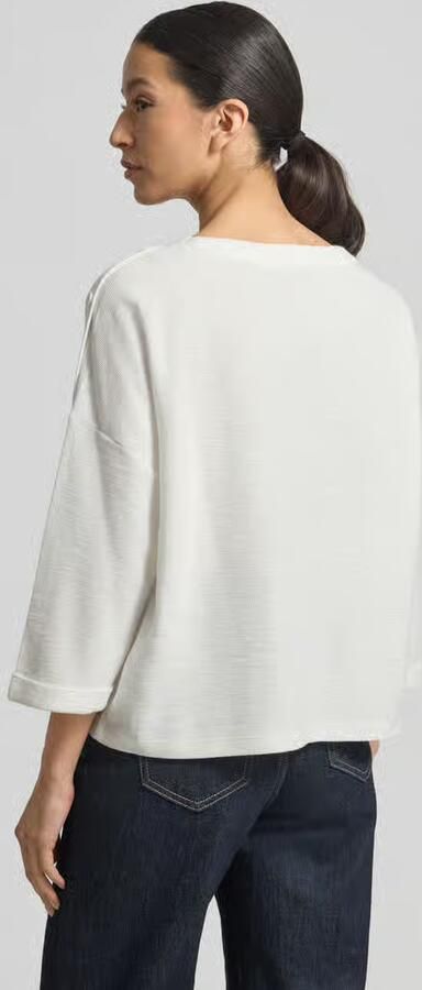 Tom Tailor loose fit 3 4-shirt van katoenmix met modal-aandeel - Foto 3